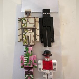 Minecraft Action Figures lot of 4 see my photos